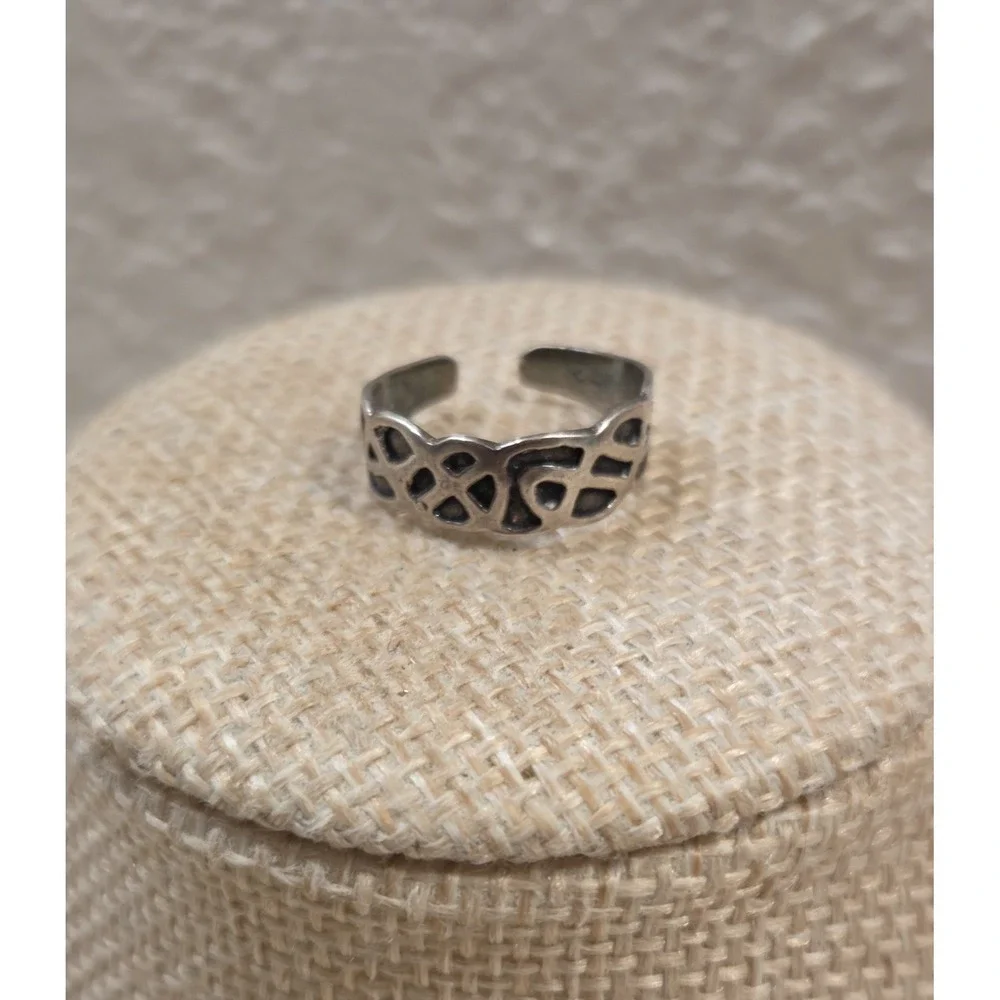 Vintage Sterling Silver Celtic Knot Toe Ring Adjustable‎